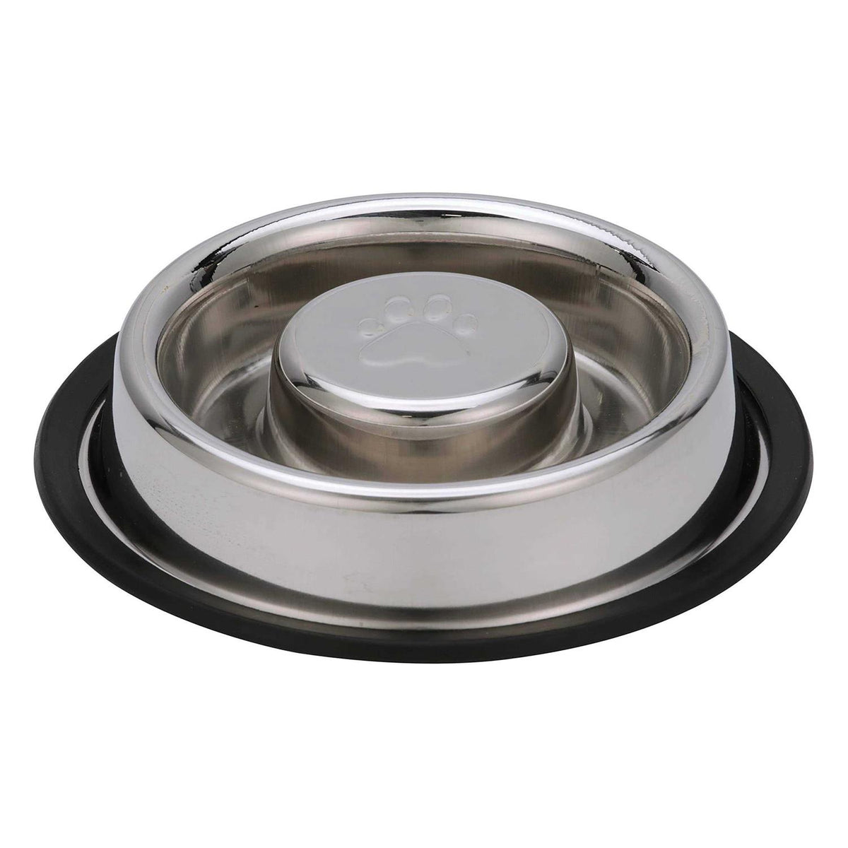 Stainless Steel Slow Feed Bowl Non-Tip & Non-Skid C491