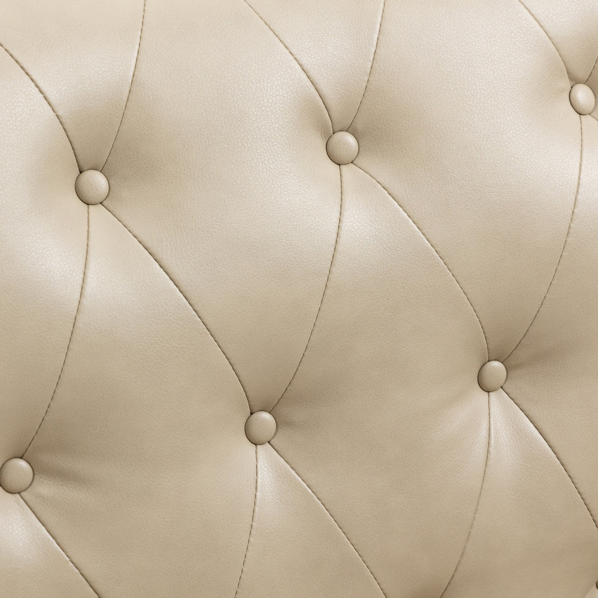 Beige PU Leather Accent Armchair Y690