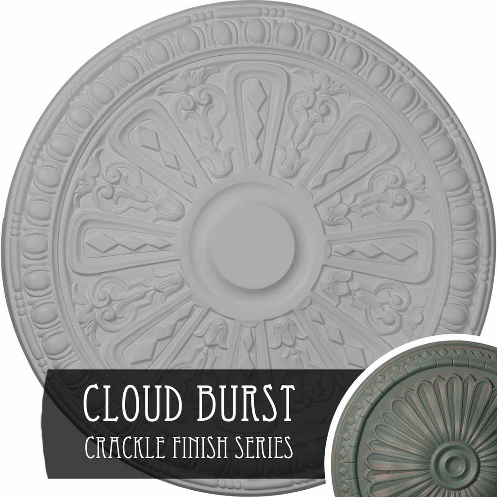 18x22OD x 1 1/4x22P Hand-Painted Ceiling Medallion N73667