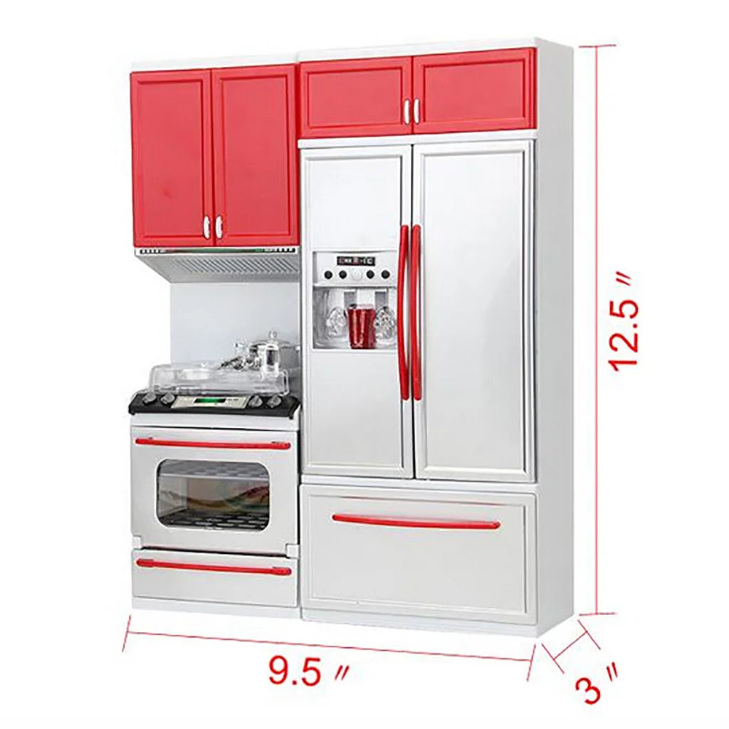 Red Mini Kitchen Pretend Play Cooking Set T192905