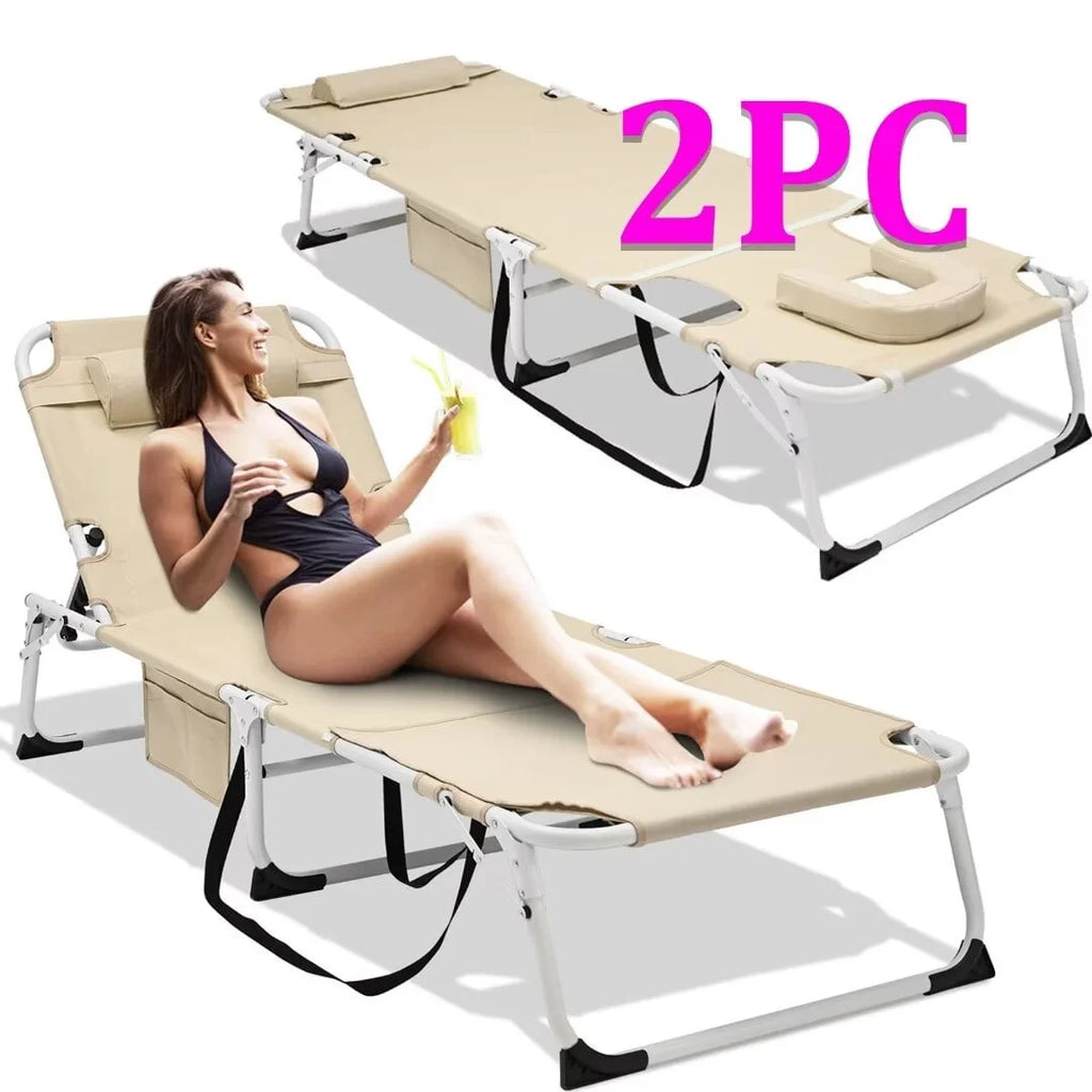 2-Pack Outdoor Chaise Lounge Chair Y27924
