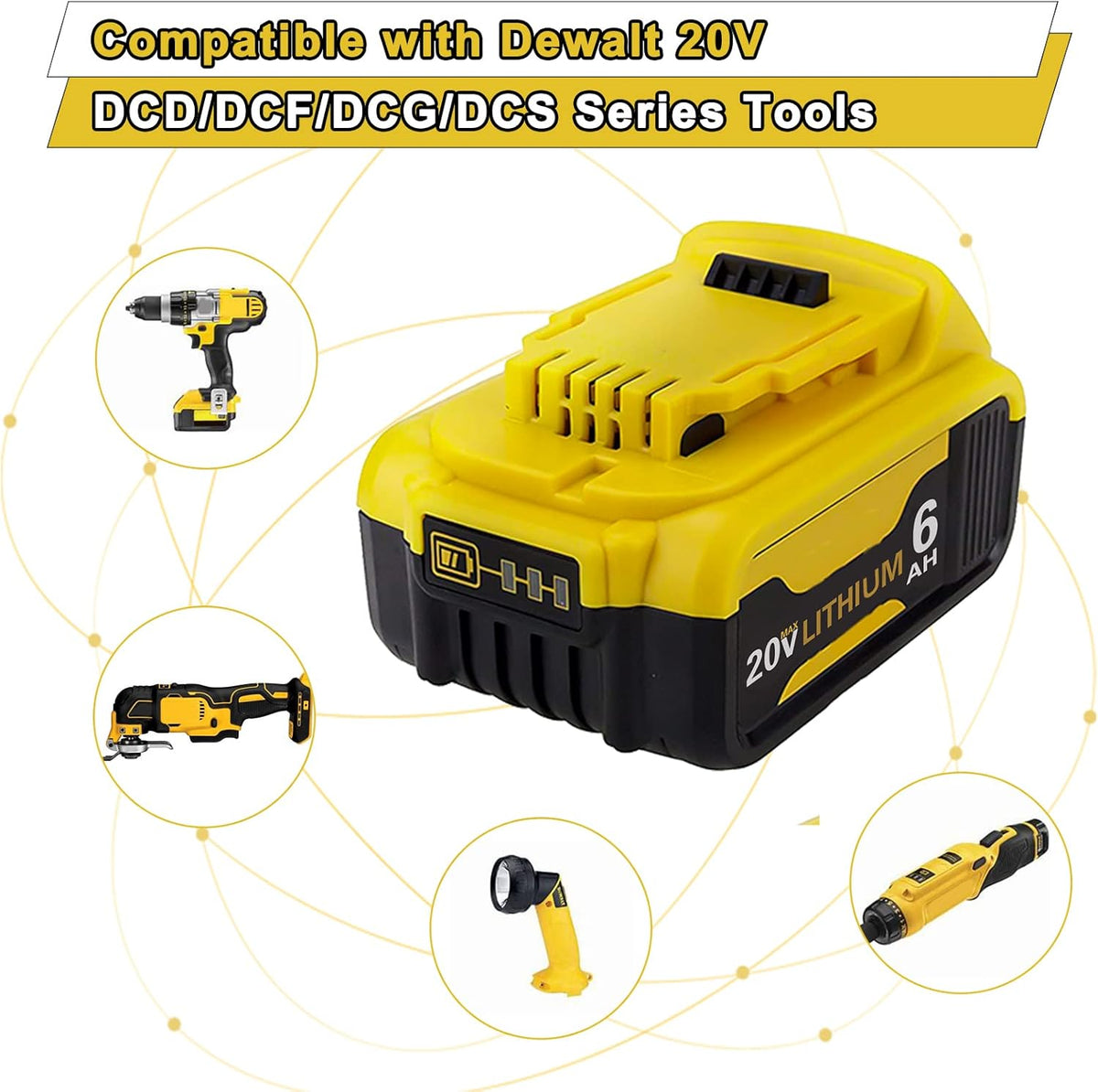 6.0Ah 20 Volt DCB206 Battery 4 Packs I869