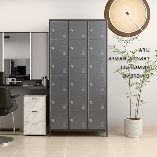 9 Doors Steel Storage Locker Cabinet, Black U798