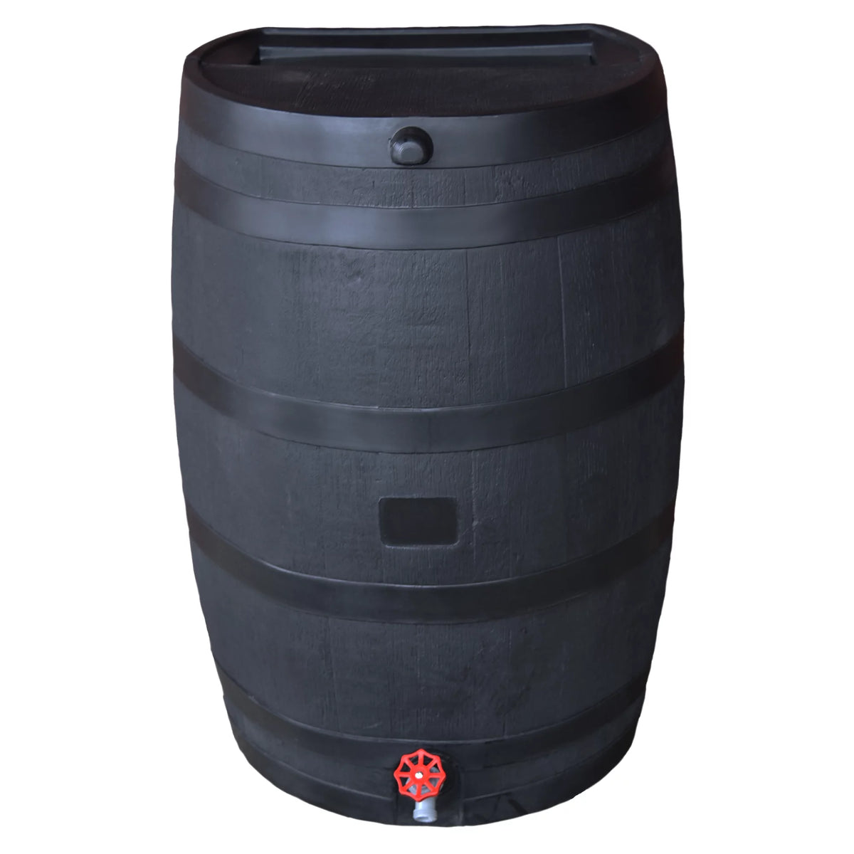 Black 50 Gallon Polyethylene Rain Barrel G105599