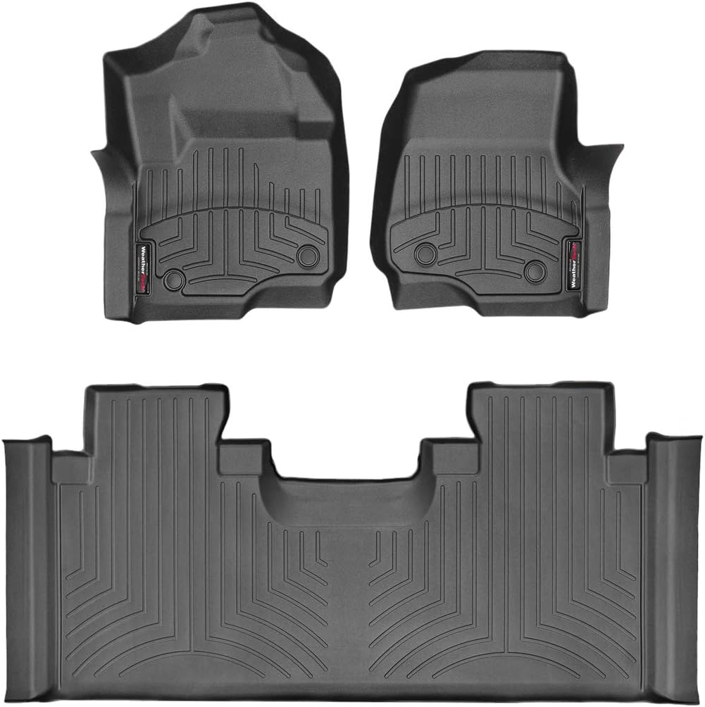 Black Custom Fit FloorLiner for Ford Super Duty SuperCab 1st & 2nd Row I36912