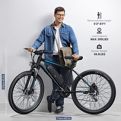 27.5" 500W Electric Mountain Bike with 48V 499WH Removable Lithium Battery Y9031