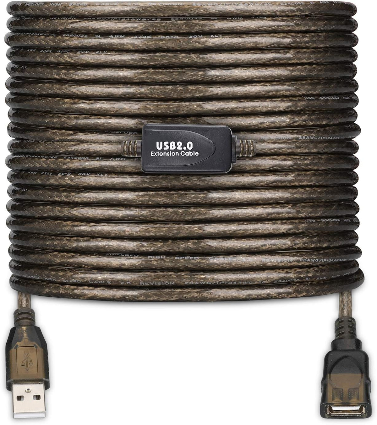 USB 2.0 Type A Male to A Female Extension Cable 100ft V835978