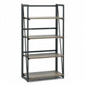 4-Tier Folding Industrial Bookshelf V13200