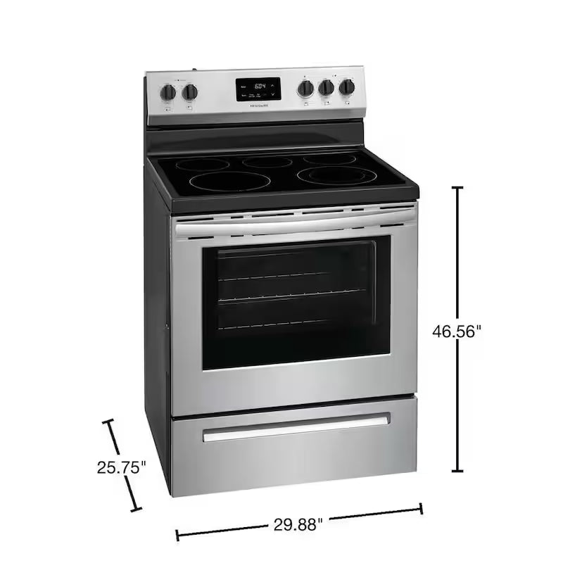5 Element Freestanding Electric Range in Stainless Steel G921