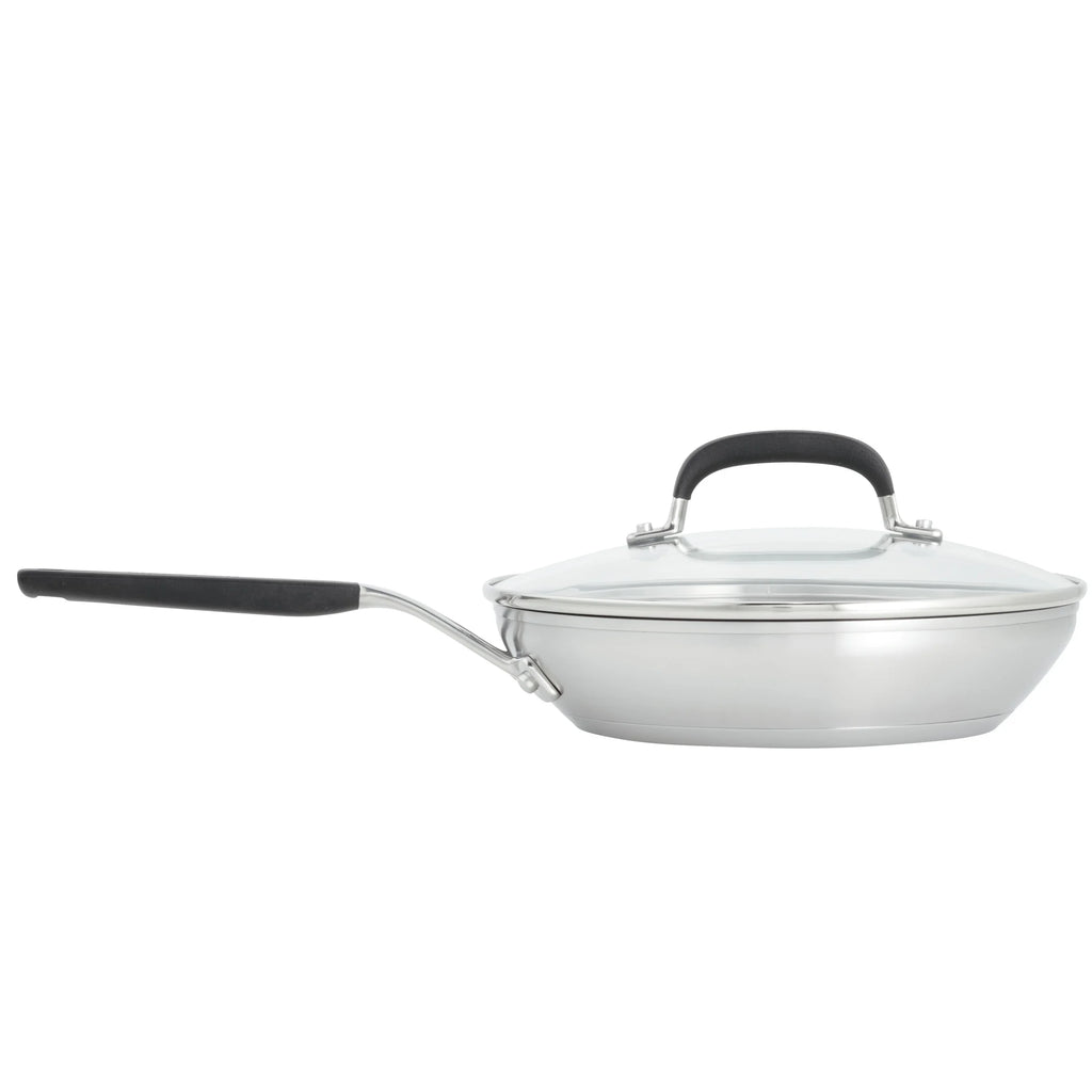 10 Pieces Brushed Stainless Steel Cookware Set F957915