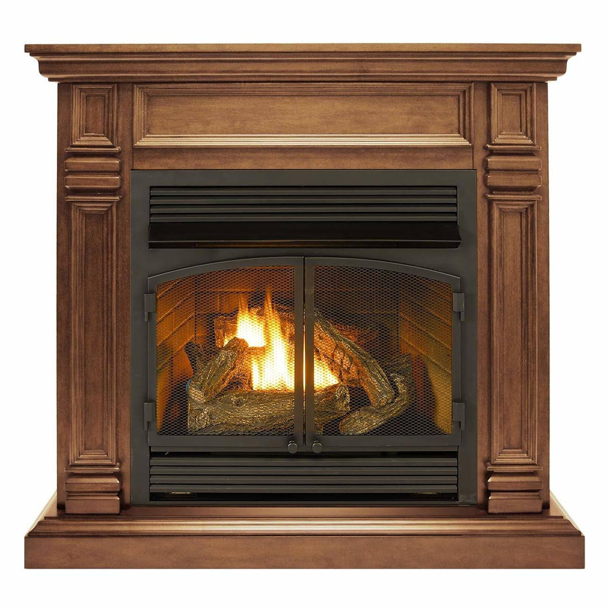 Dual Fuel Ventless Fireplace 32,000 BTU Remote Control T487