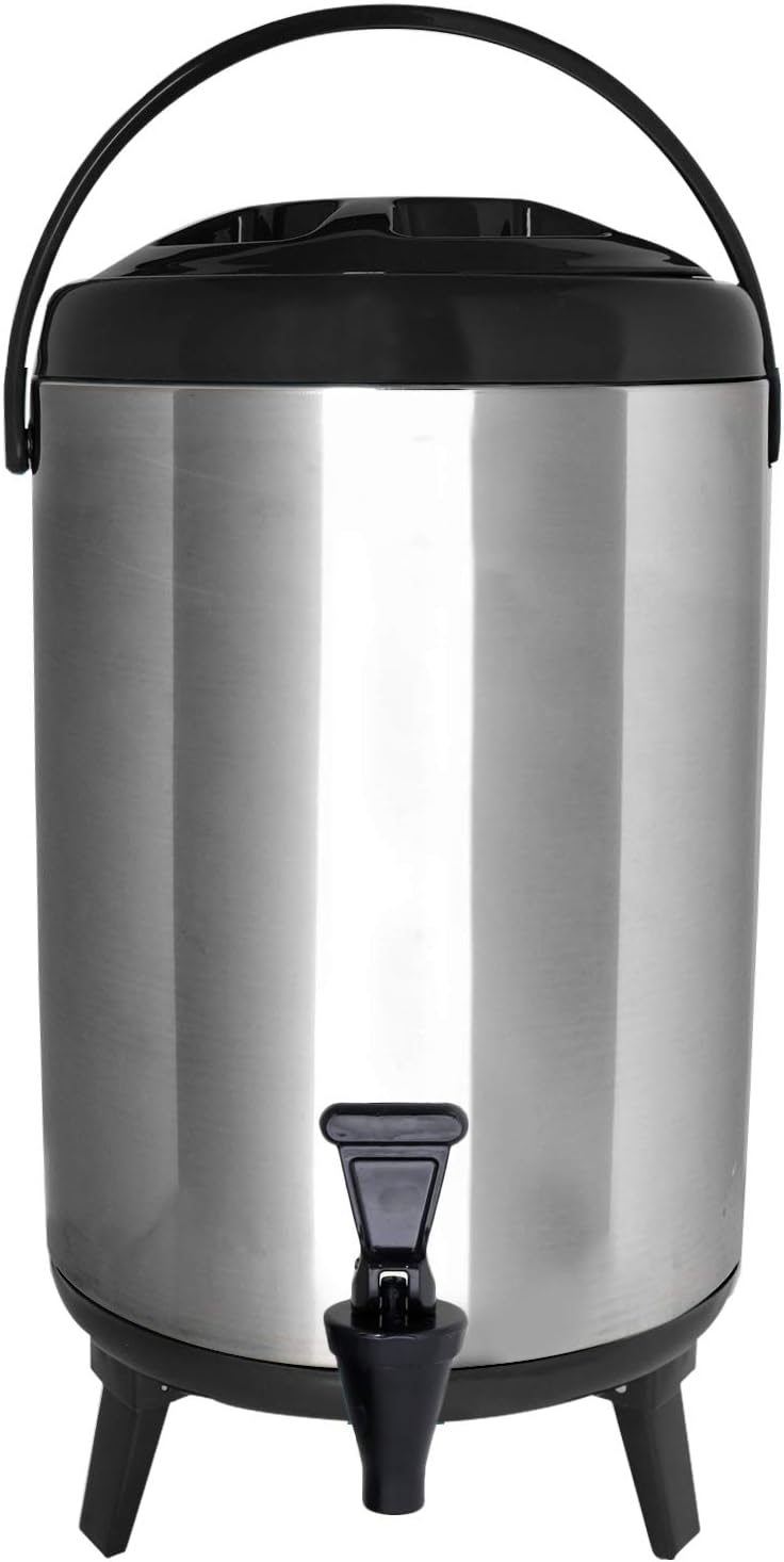Black Stainless Steel Insulated 12 Liter Beverage Dispenser with Spigot, Pack of 2 X2275