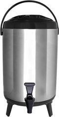 Black Stainless Steel Insulated 12 Liter Beverage Dispenser with Spigot, Pack of 2 X2275