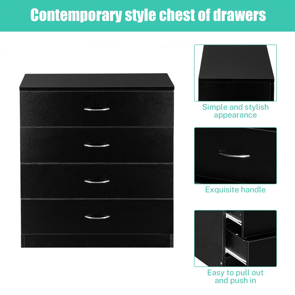White 3 Drawer Wood Dresser A668387