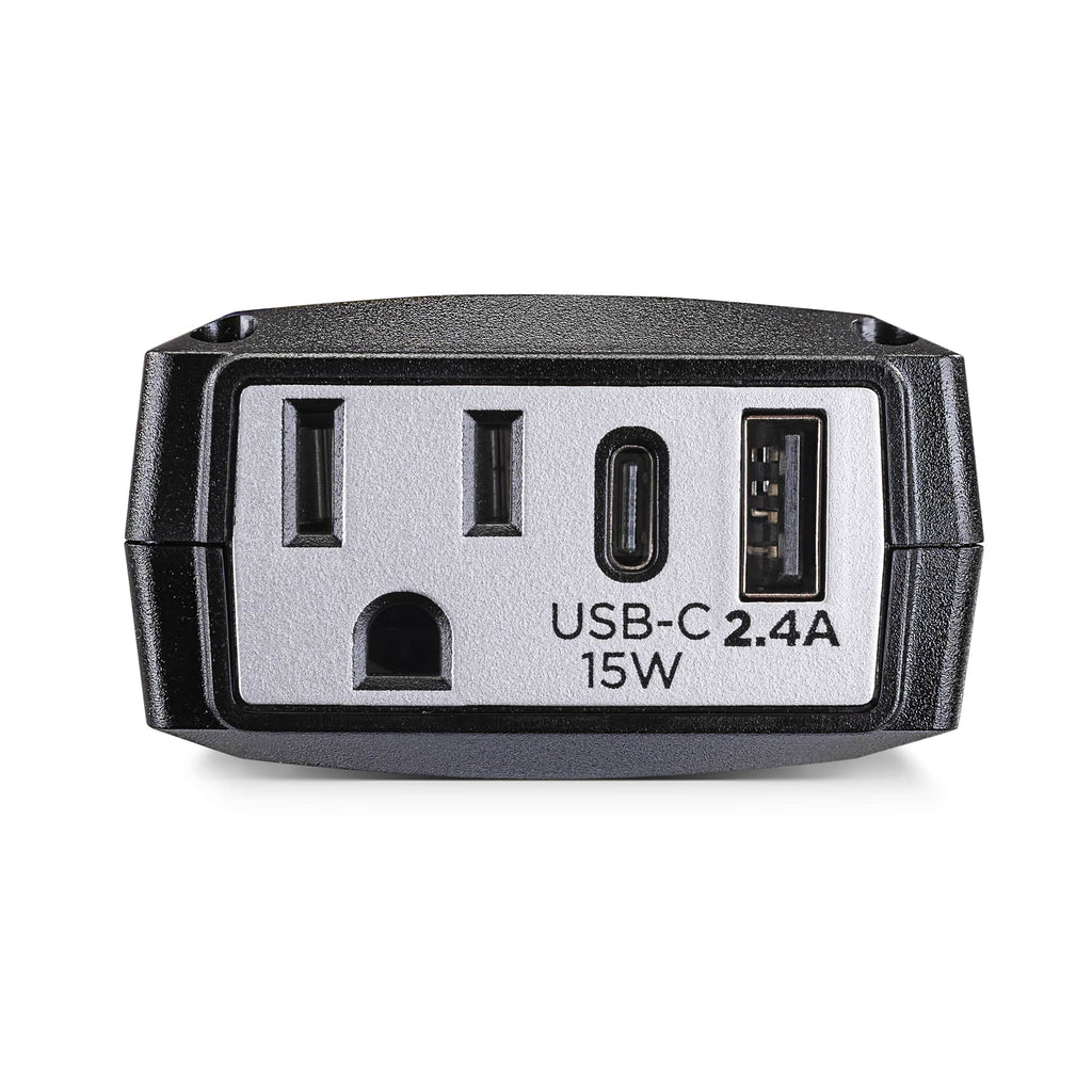 1 Outlet 140 Watt Power Inverter with USB-C & USB-A Port A33097