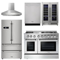 48 Inch Dual Fuel Range, Range Hood, Refrigerator, Dishwasher, Wine Cooler H7923