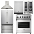 30 Propane Gas Range, Range Hood, Refrigerator, Dishwasher, Wine Cooler B5184