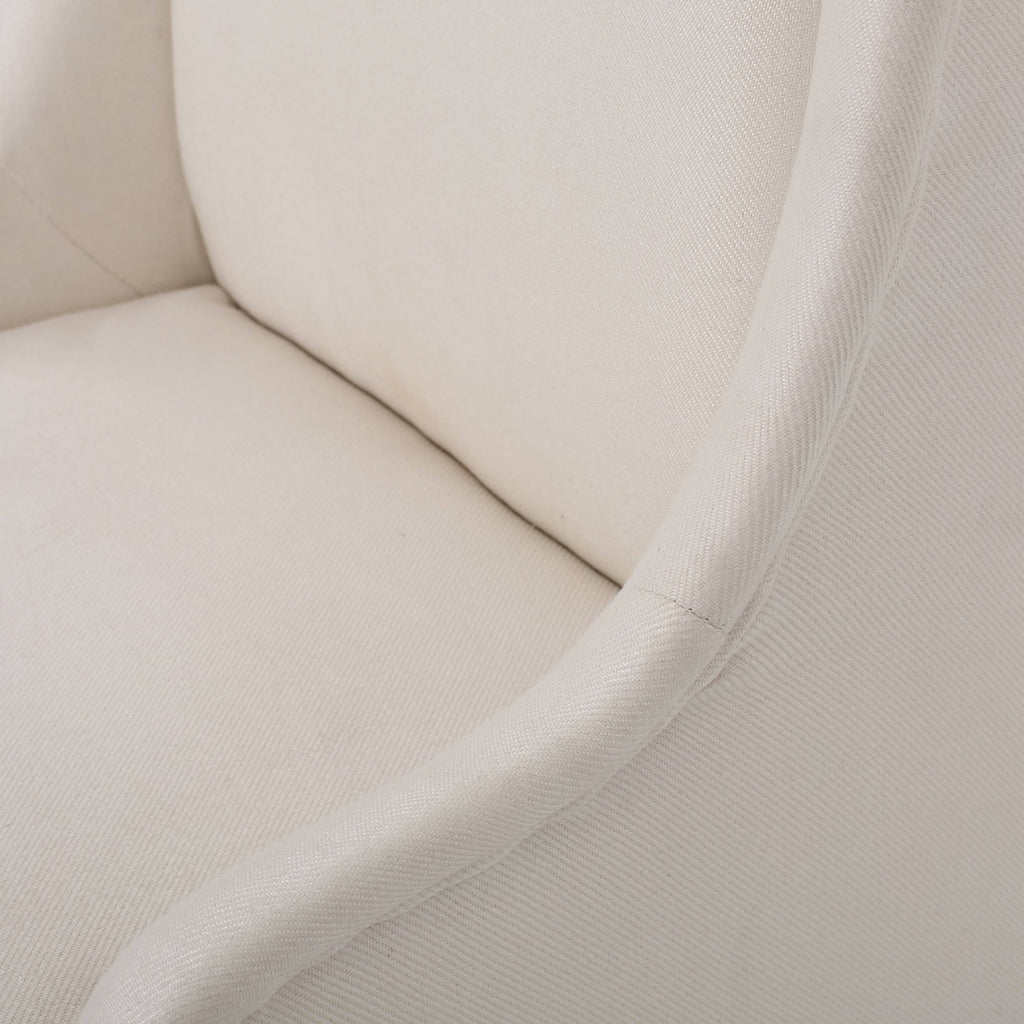 Beige High-Back Fabric Dining Chair C5028