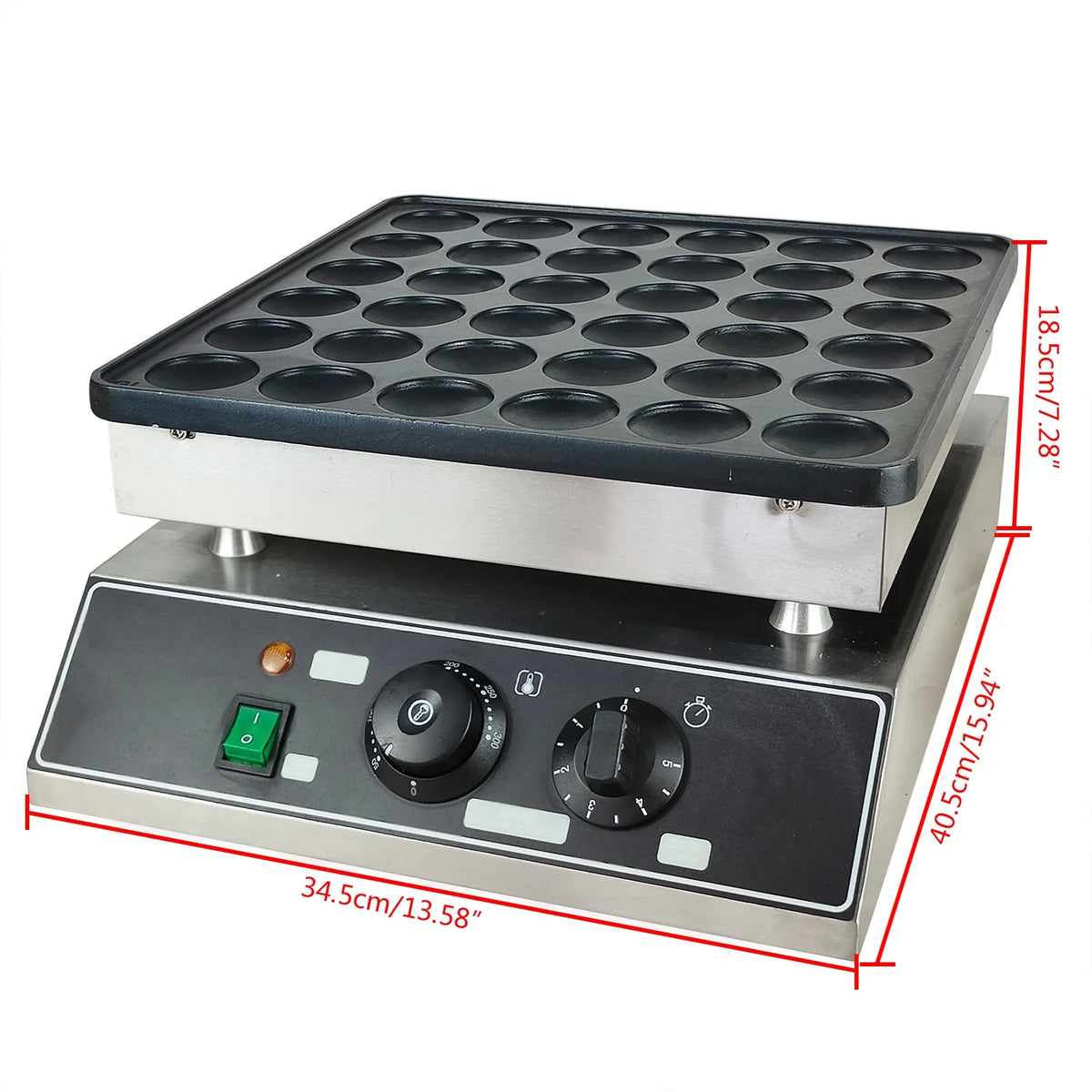 36 Holes Electric Mini Waffle Pancake Maker Stainless Steel 1000W M88306