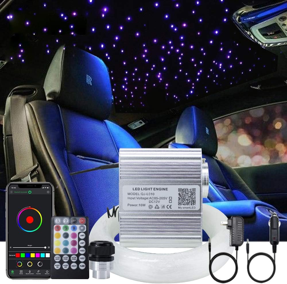 10W RGBW Twinkle Music Effect Fiber Optic Lights Kit 450 Strands 9.8ft K430044