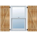 Board-n-Batten Shutters with Z-Bar, Rough Sawn Western Red Cedar E4255