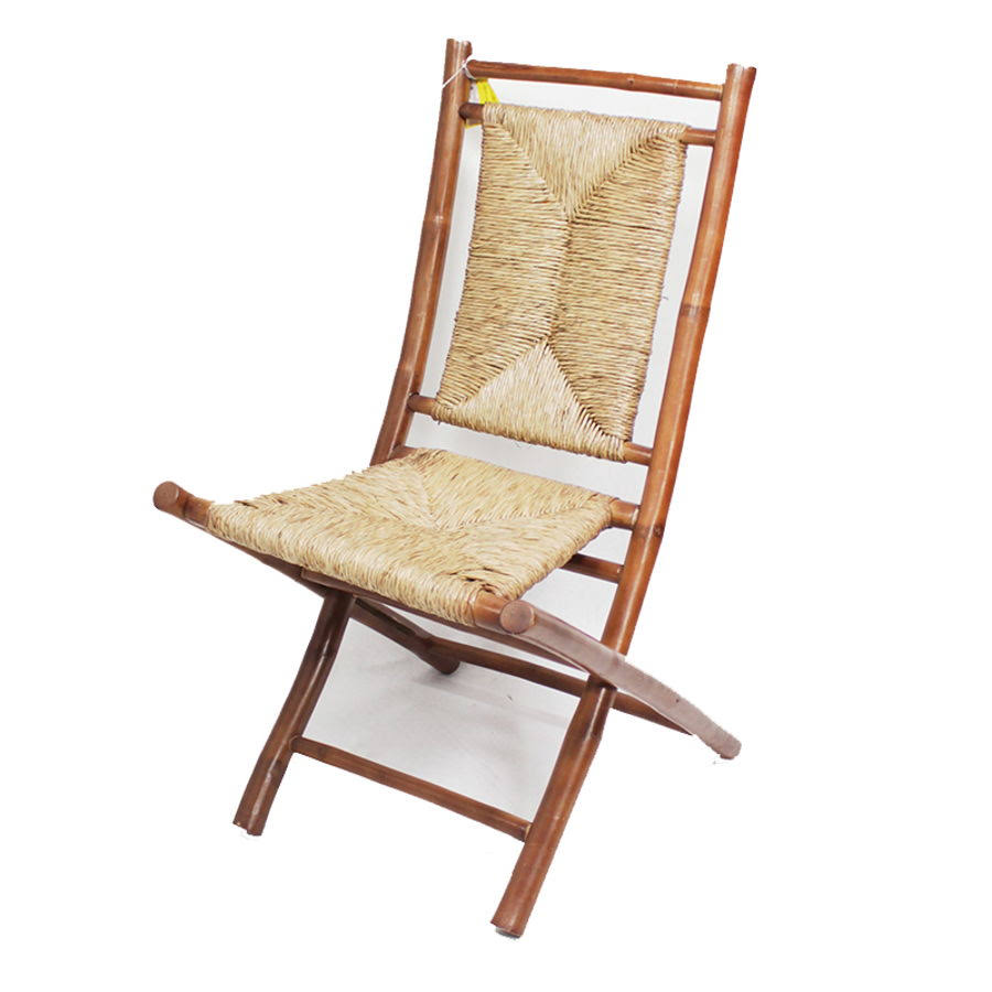 Brown and Natural Bamboo Folding Chairs U801