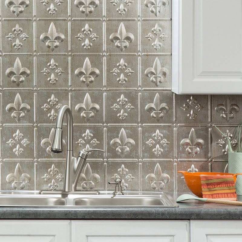 18in x 24in Vintage Metal Backsplash Panel (5 Pack) A371711
