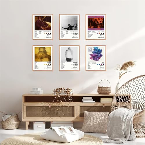 Poster Print Canvas Wall Art Set of 6 8x10 inch Unframed L951