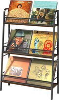 3 Tiers Solid Metal LP Record Storage Rack R208