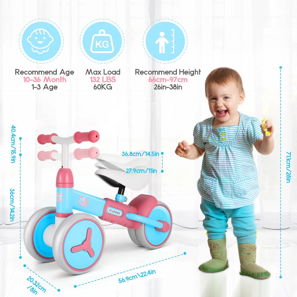 Baby Balance Bike with 4 Wheels V128