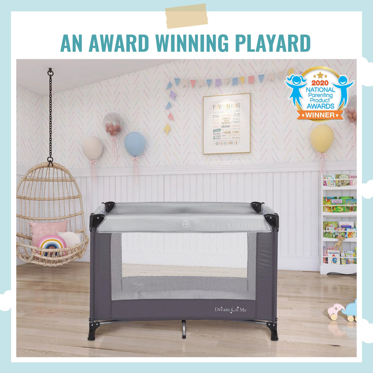 Portable Play Yard with Carry Bag and Shoulder Strap, Pink Y405940