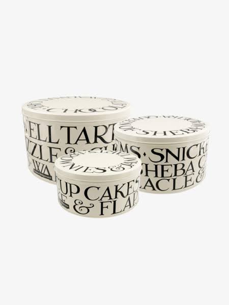 Black Set of 3 Cake Tins U746966