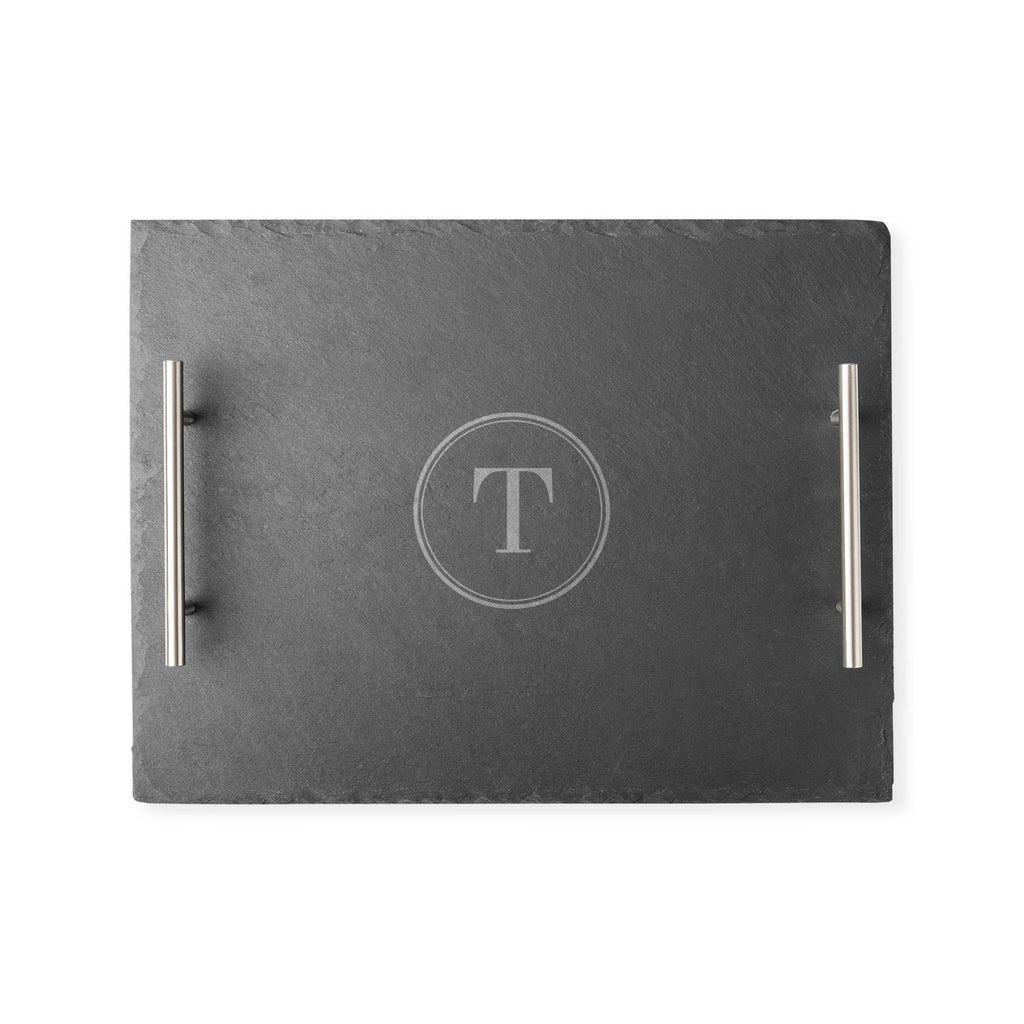 Personalized Tray with Metal Handles D428735