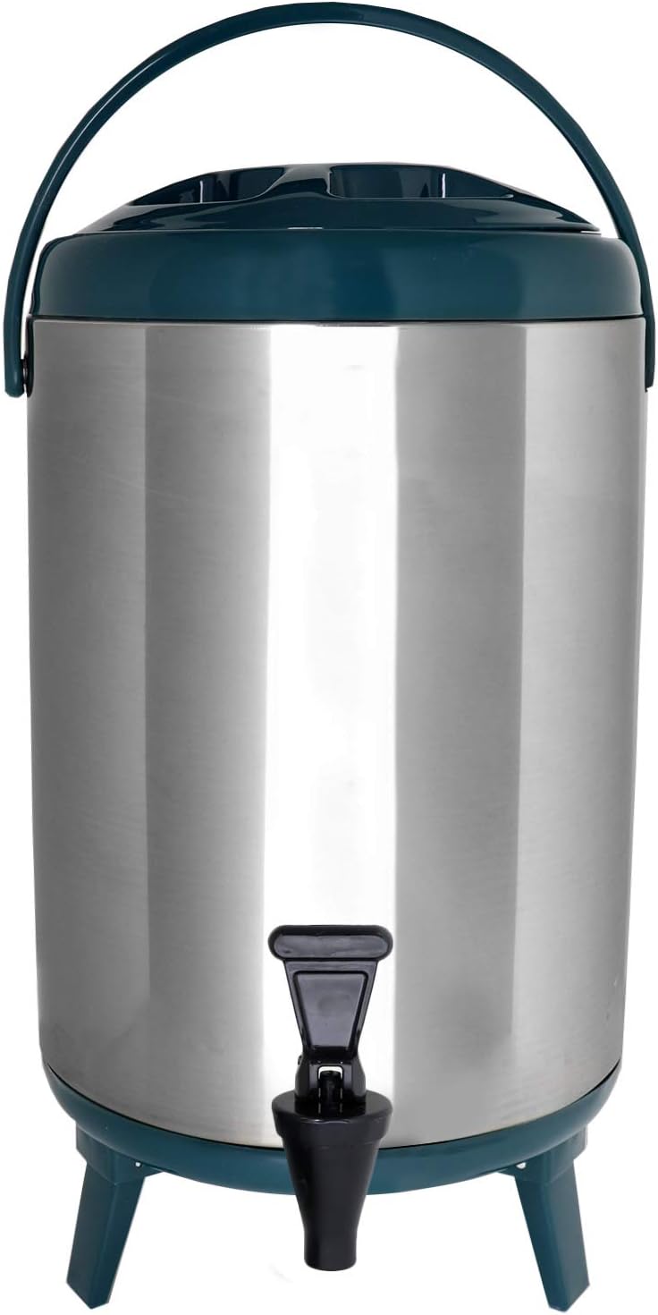 Black Stainless Steel Insulated 12 Liter Beverage Dispenser with Spigot, Pack of 2 X2275