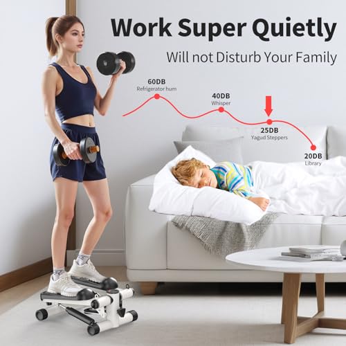 2-in-1 Stepper Machine with Resistance Bands E6828