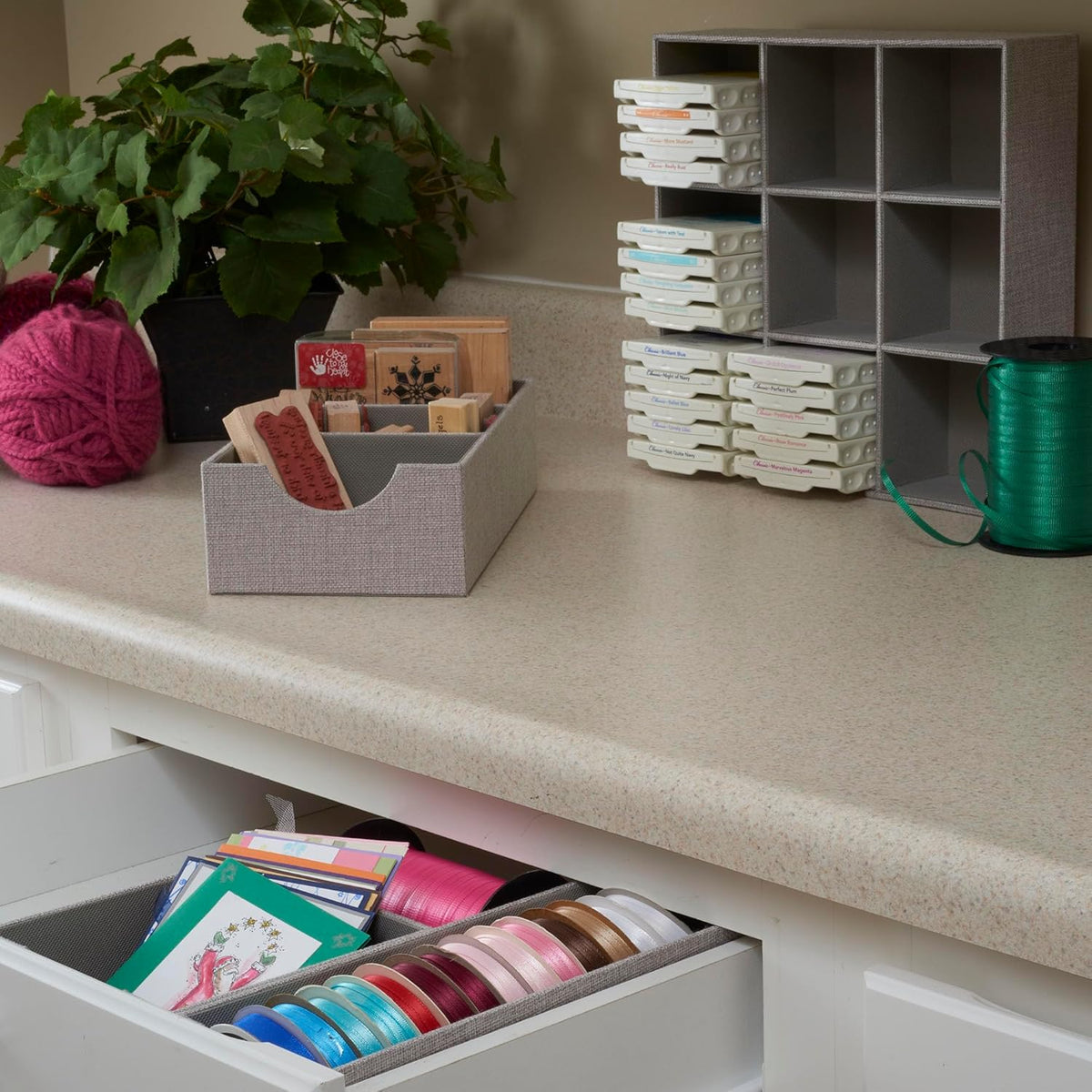 Grey 3 Section Drawer Organizer Box D185062