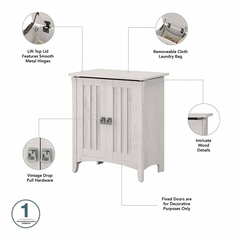 Linen White Oak Engineered Wood Bathroom Storage Set R8855