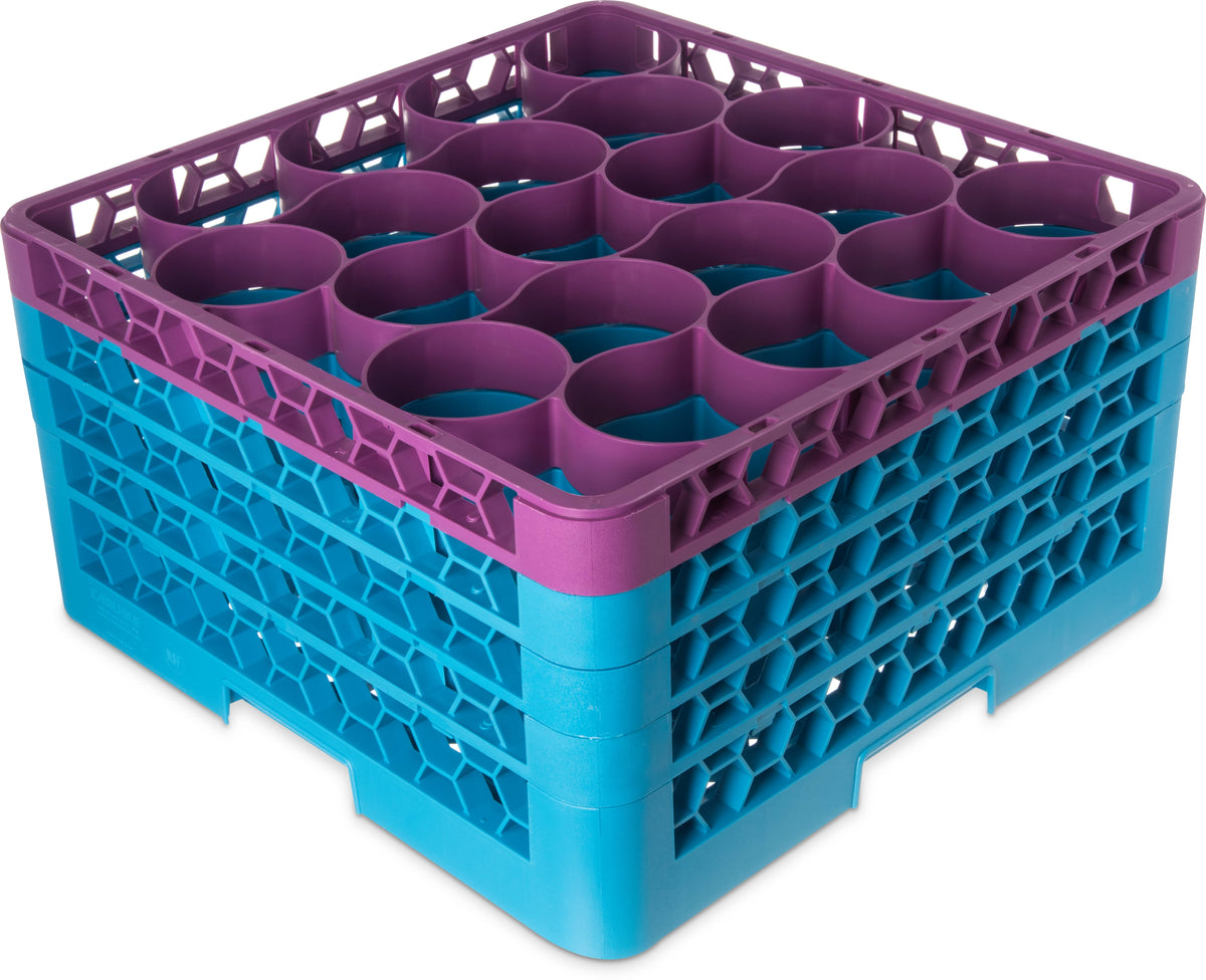 20-compartment Dishwasher Glass Rack with Color-Coded Extenders D967539