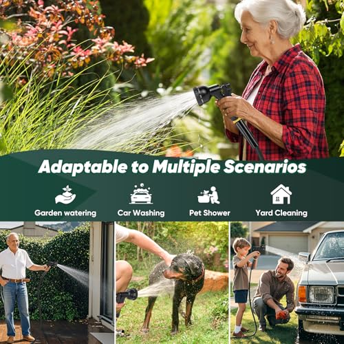 100FT Lightweight Garden Hose with 8 Function Nozzle K675096
