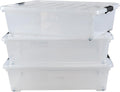 3-Pack 50 Quart Plastic Underbed Storage Bins with Lids W462