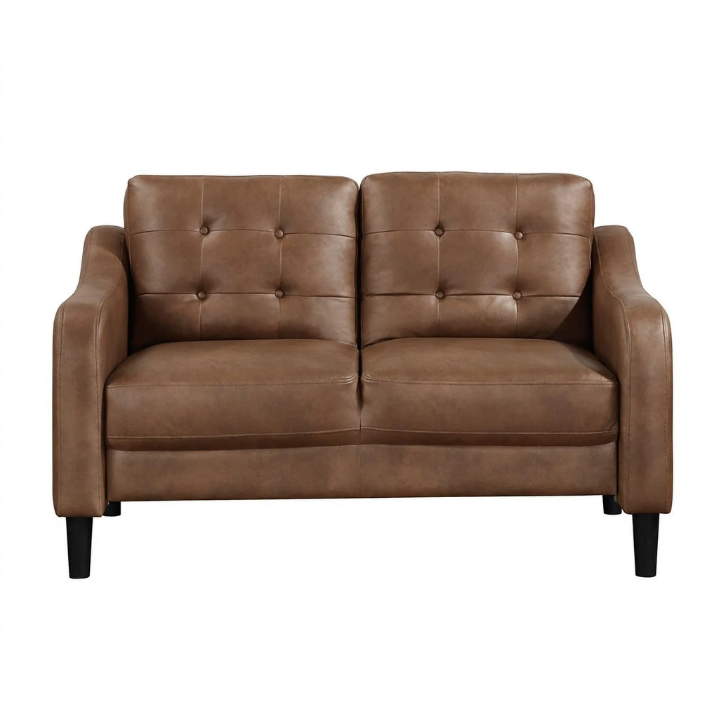 Brown Microfiber Loveseat G8408