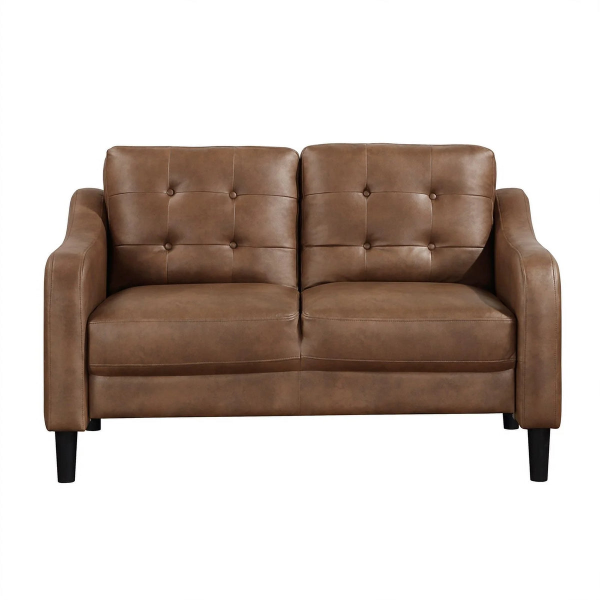 Brown Microfiber Loveseat G8408