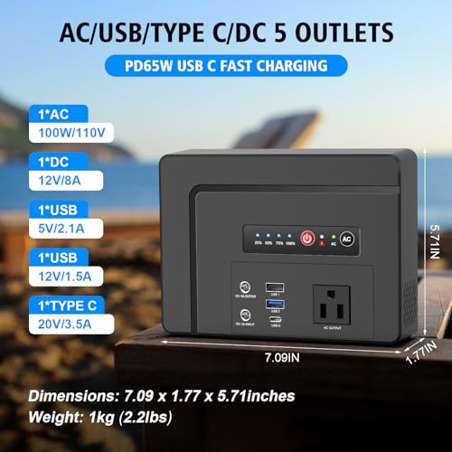 Portable Power Station with Solar Panel W154229