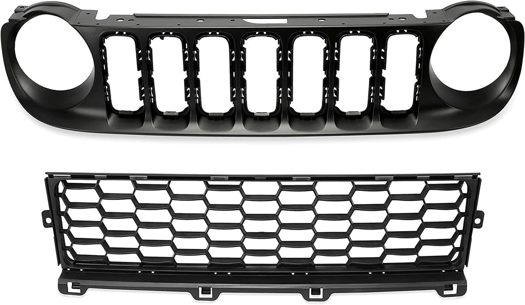 Black 2pcs Front Grille and Lower Grille P405127