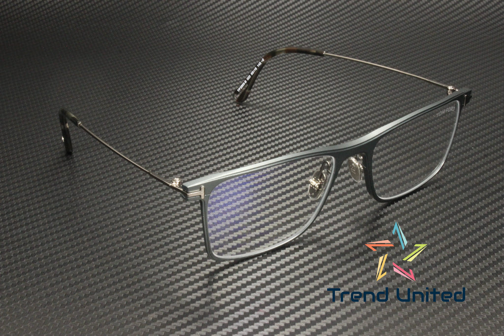 Matte Gray Blue Block Eyeglasses R8585