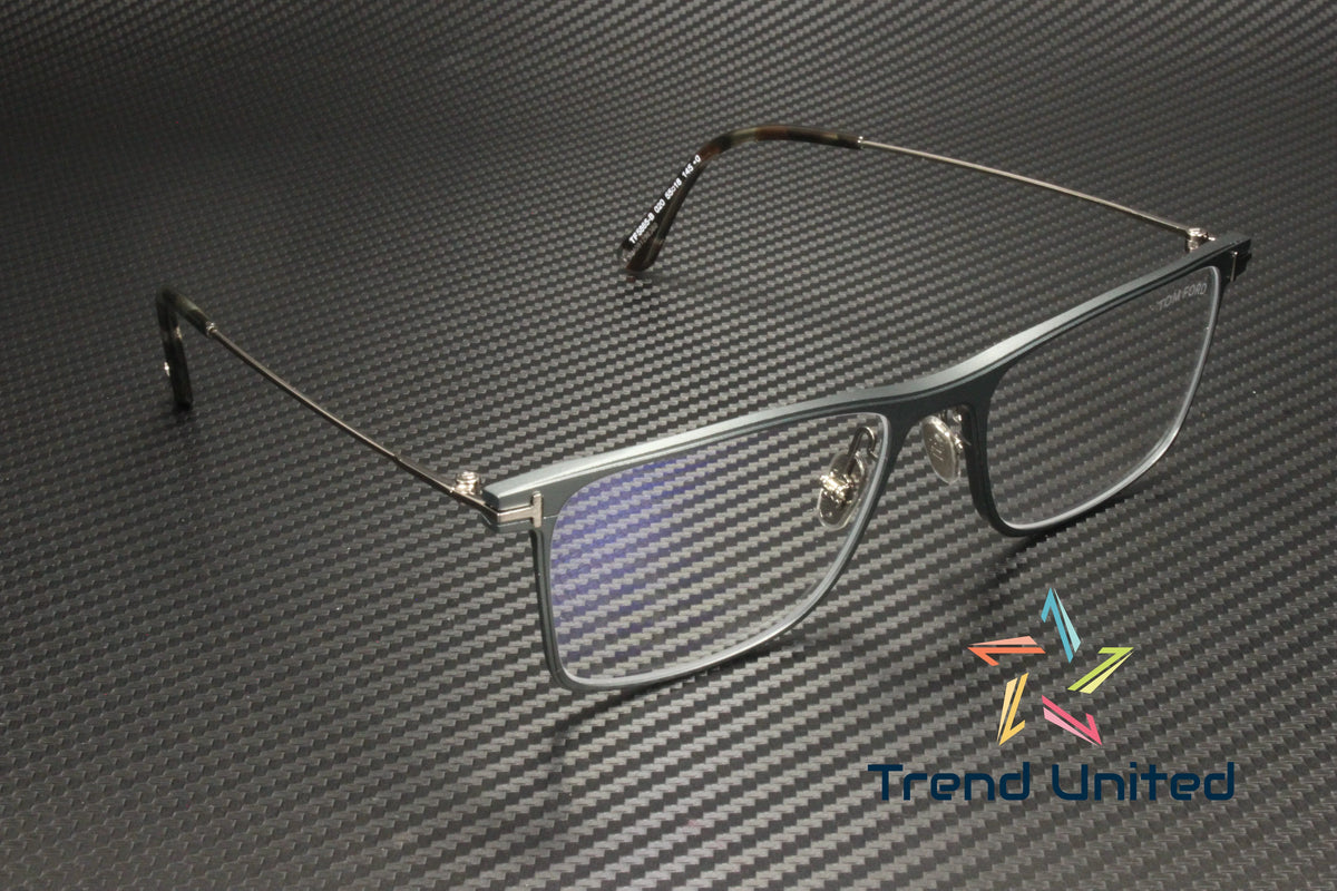 Matte Gray Blue Block Eyeglasses R8585