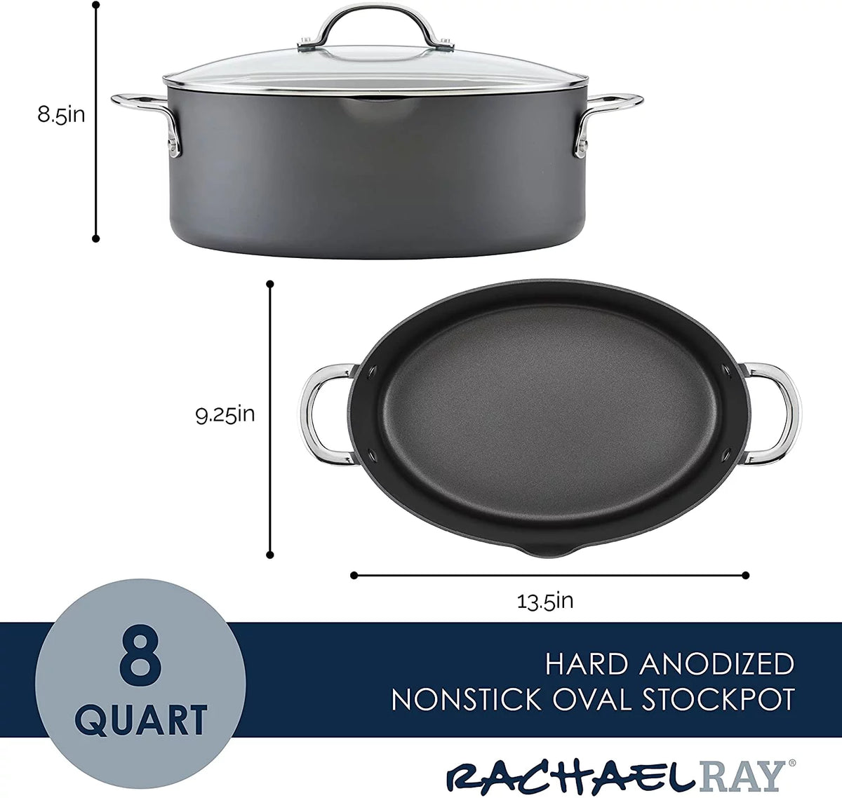 8 Quart Non-stick Hard Anodized Cookware Z844