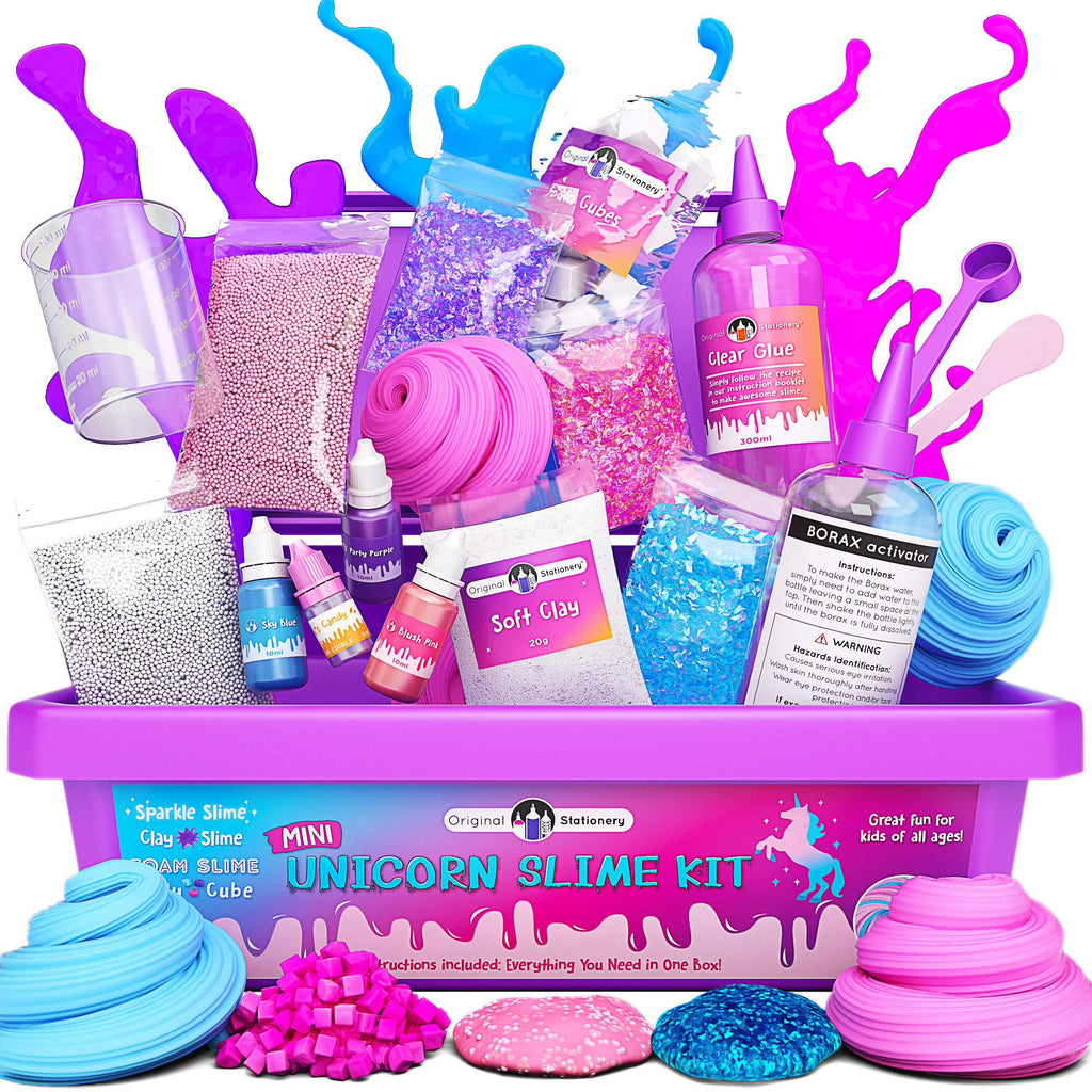 Mini Unicorn Slime Kit with Clay, Foam, Jelly Cube Slime O671290