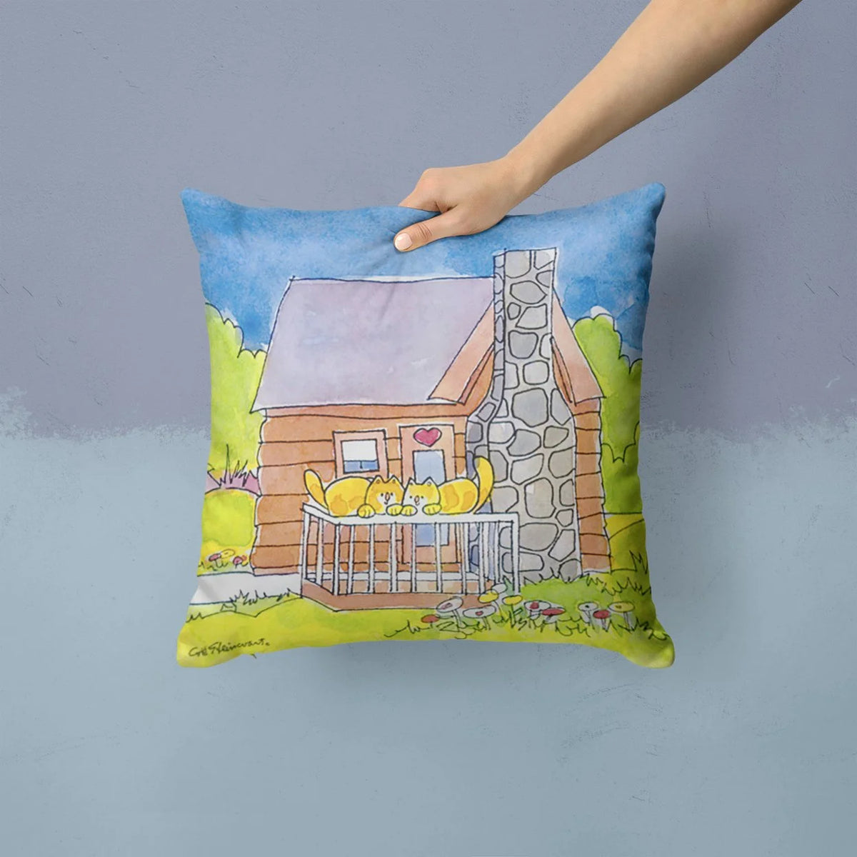 Decorative Canvas Fabric Pillow R241