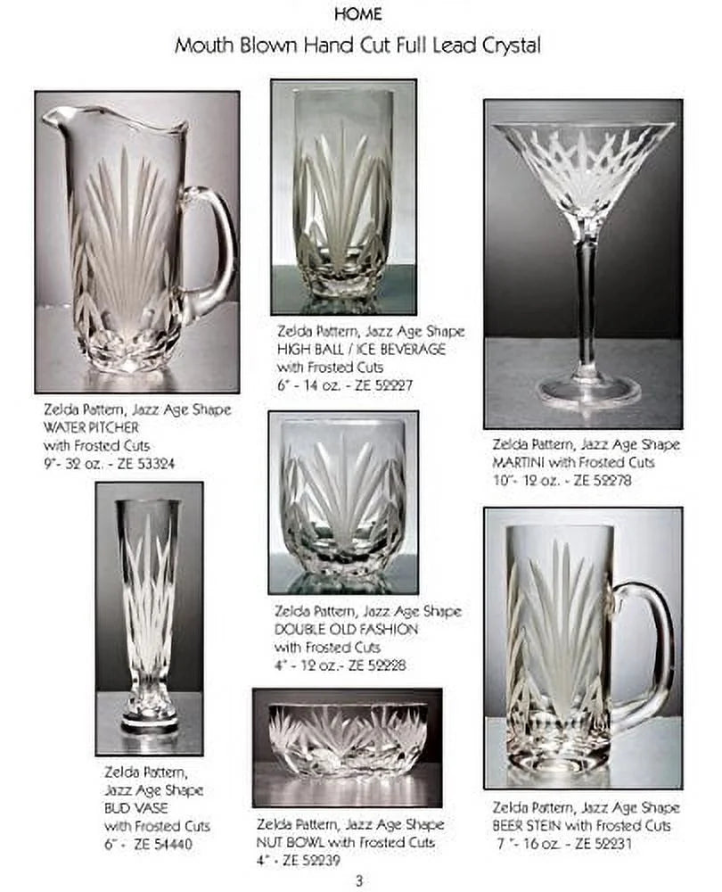 Mouth Blown Large Glass Crystal Serving Bowl Y22773